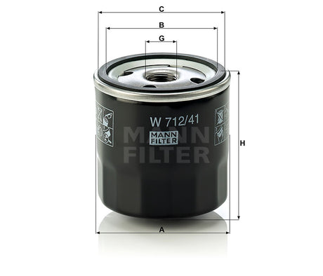 W 712/41 oil filter (spin-on)