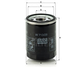 W 713/29 oil filter (spin-on)