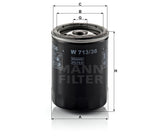 W 713/36 oil filter spin-on
