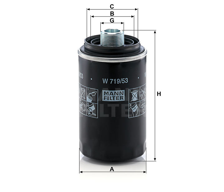 W 719/53 oil filter