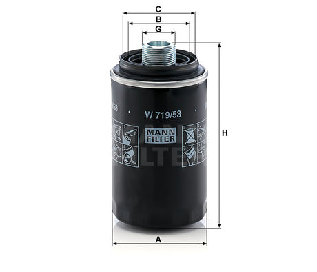 W 719/53 oil filter