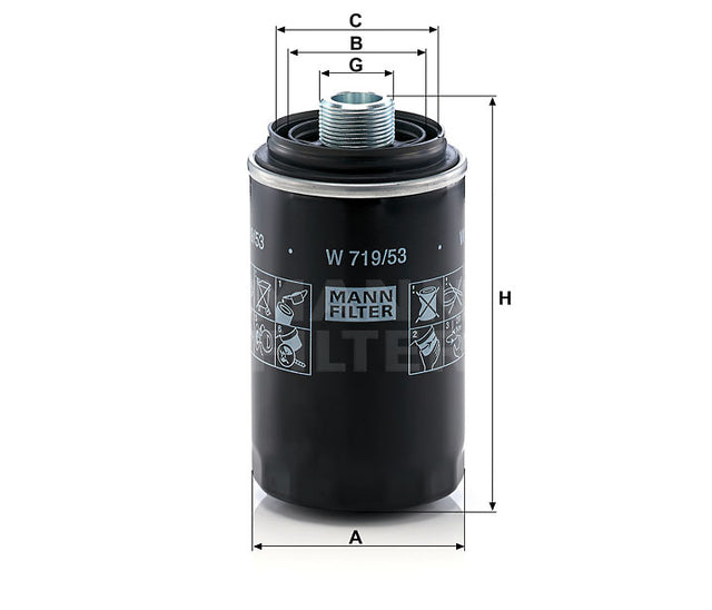 W 719/53 oil filter