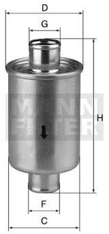 W 79/2 Hydraulic line filter (inline)