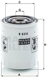 W 8010 oil filter