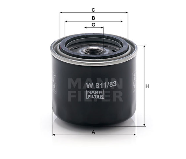 W 811/83 oil filter (spin-on)