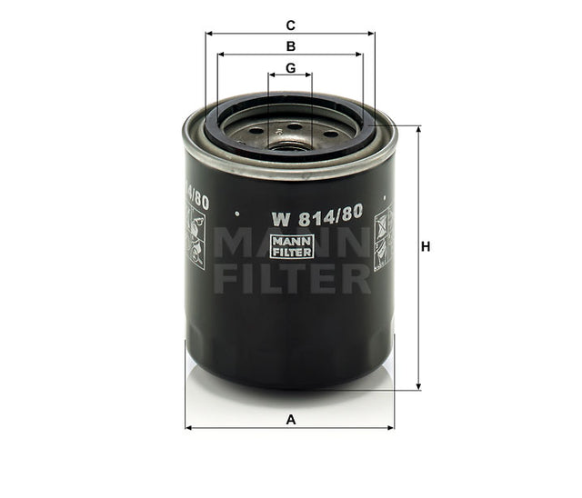 W 814/80 oil filter (spin-on)