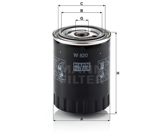 W 820 oil filter