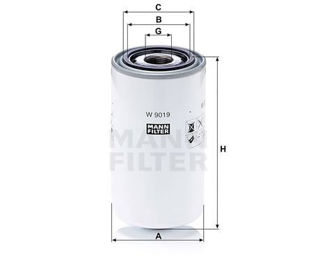 W 9019 oil filter