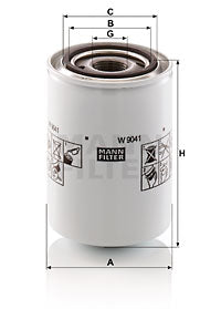 W 9041 oil filter (spin-on)