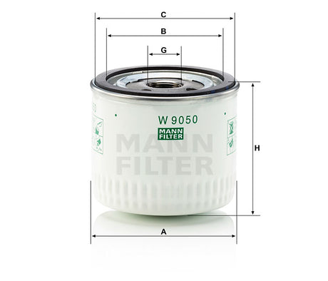 W 9050 oil filter (spin-on)