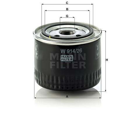 W 914/26 oil filter