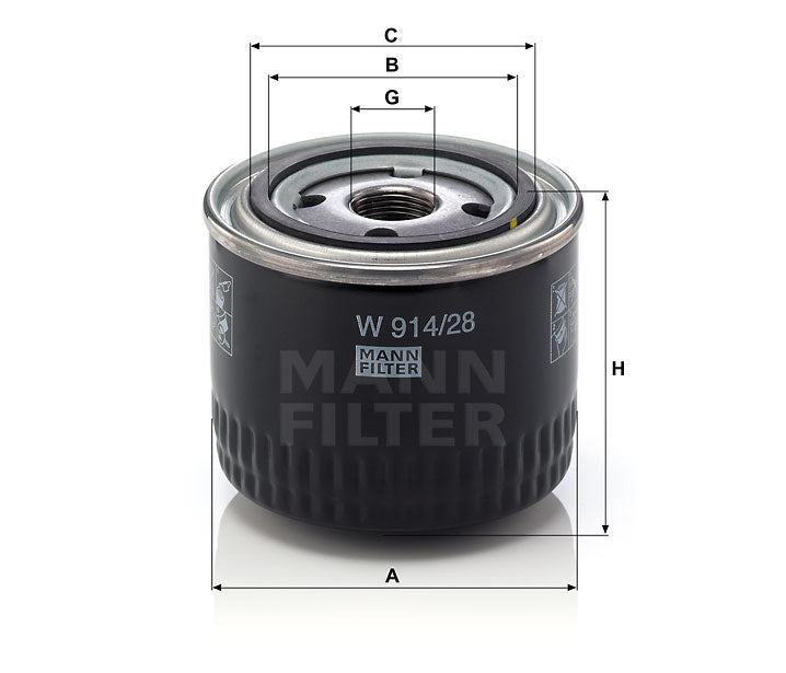 W 914/28 oil filter (spin-on)