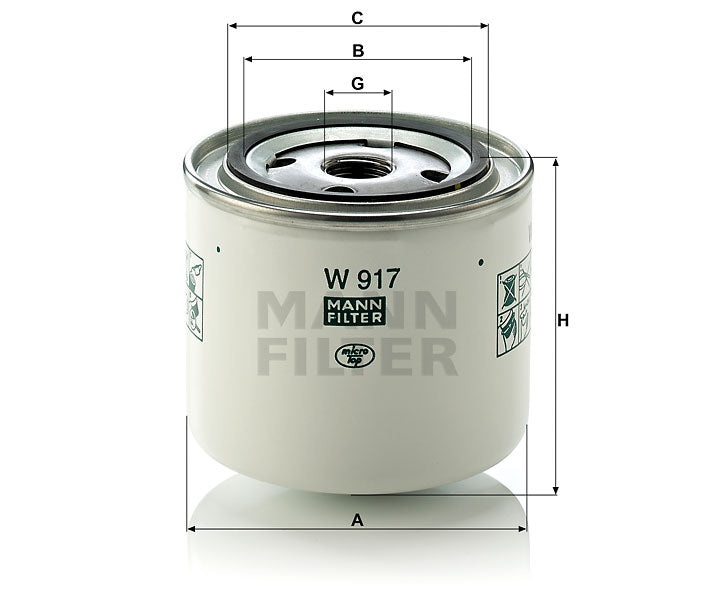 W 917 oil filter (spin-on)