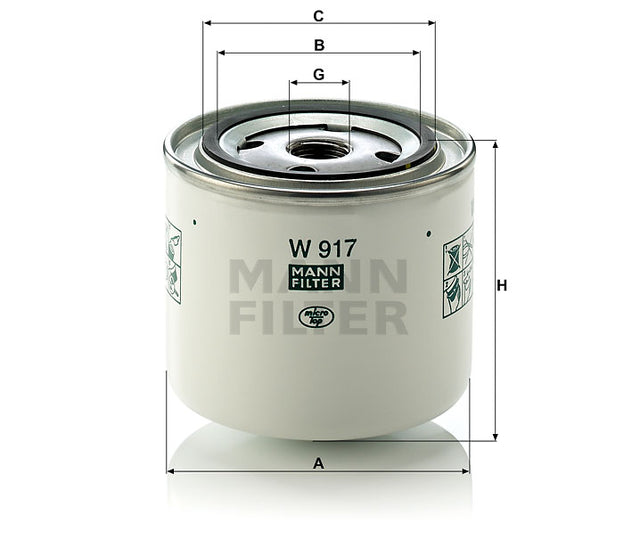 W 917 oil filter (spin-on)