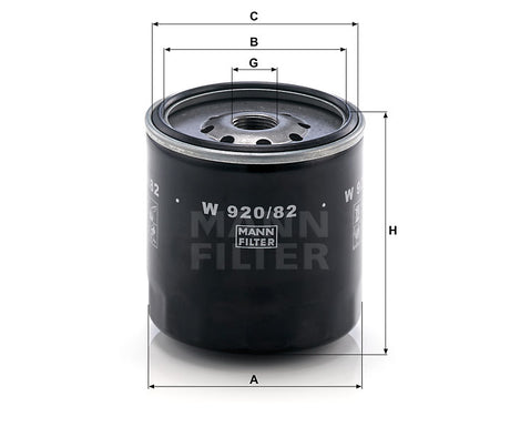 W 920/82 oil filter spin-on