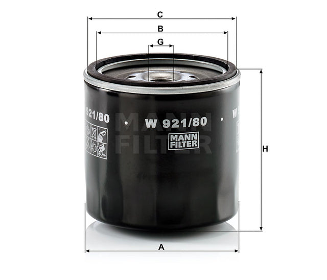 W 921/80 oil filter (spin-on)