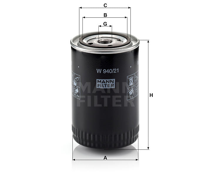 W 940/21 oil filter (spin-on)