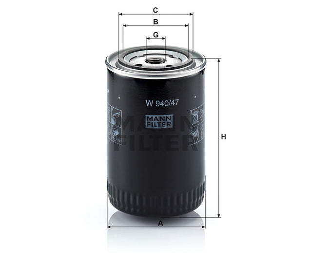 W 940/47 oil filter (spin-on)