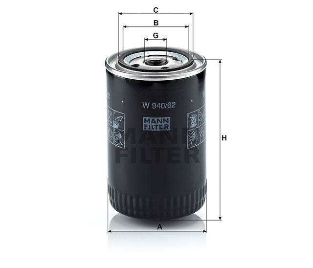 W 940/62 oil filter (spin-on)