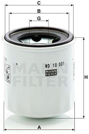 WD 10 001 x oil filter spin-on