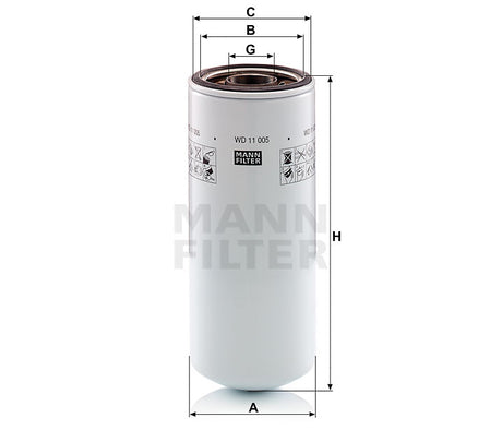 WD 11 005 oil filter spin-on