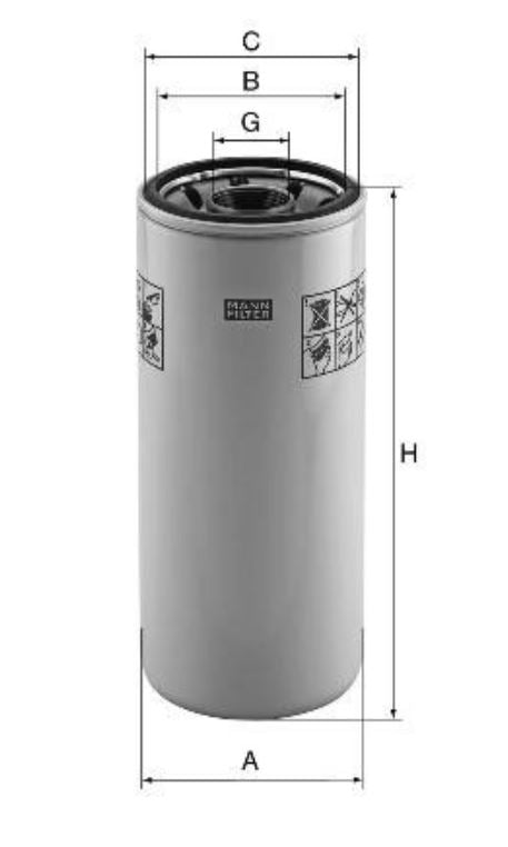 WD 13 145/24 hydraulic filter spin-on