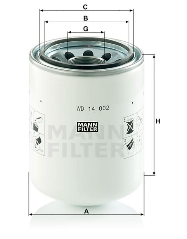 WD 14 002 oil filter spin-on