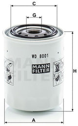 WD 8001 oil filter (spin-on)