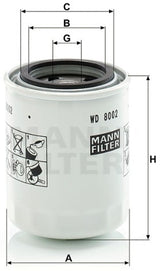 WD 8002 oil filter (spin-on)