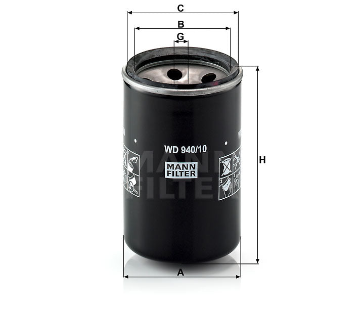 WD 940/10 oil filter (spin-on)