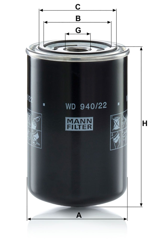 WD 940/22 Wechselfilter SpinOn