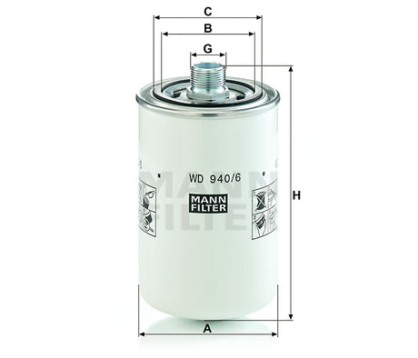 WD 940/6 oil filter spin-on