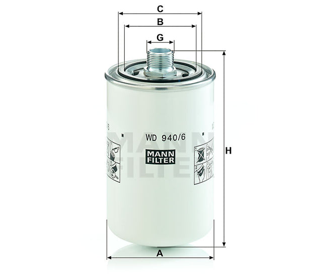 WD 940/6 oil filter spin-on