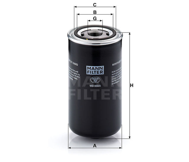 WD 950/3 oil filter (spin-on)