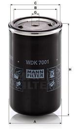WDK 7001 fuel filter spin-on