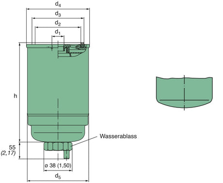 WDK 725 fuel filter spin-on