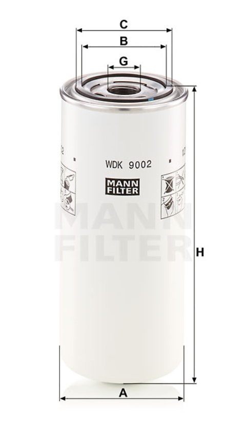 WDK 9002 fuel filter spin-on