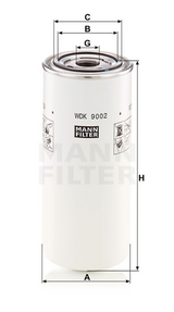 WDK 9002 fuel filter spin-on