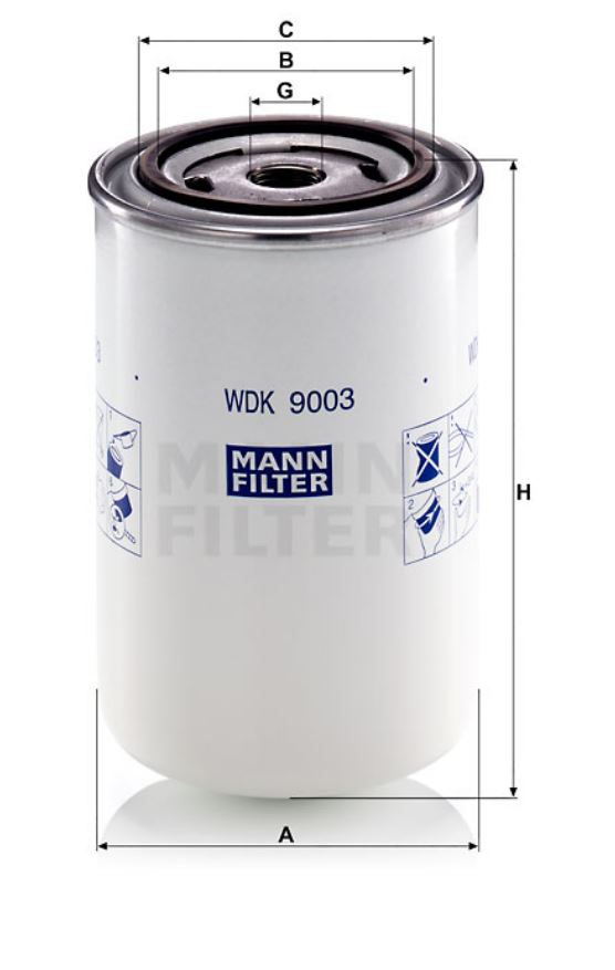 WDK 9003 fuel filter spin-on
