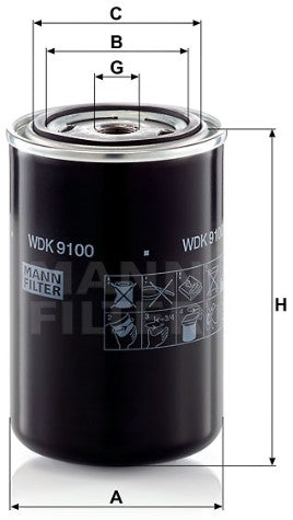 WDK 9100 fuel filter