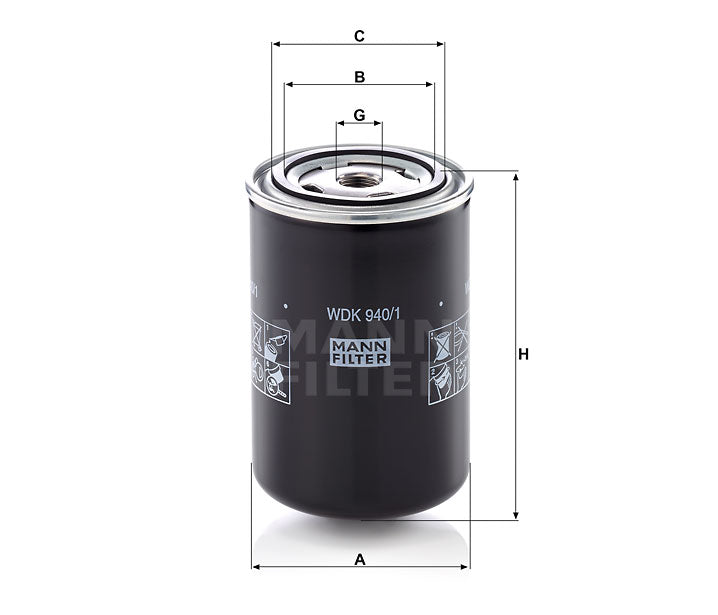 WDK 940/1 fuel filter spin-on