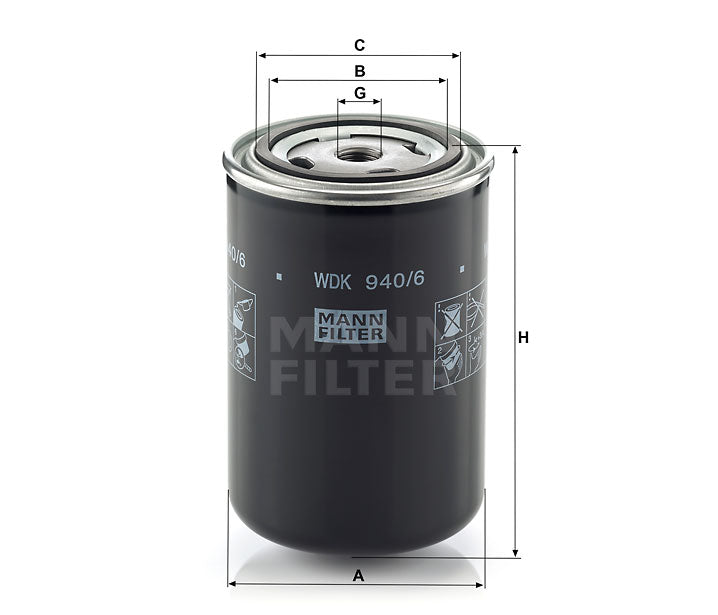 WDK 940/6 fuel filter