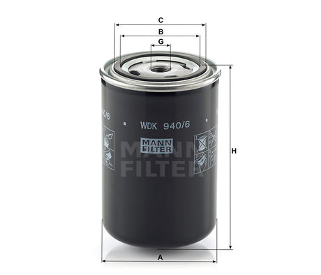 WDK 940/6 fuel filter