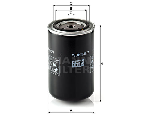 WDK 940/7 fuel filter