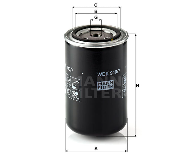 WDK 940/7 fuel filter