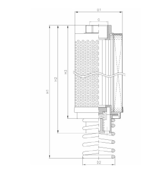 WG1022 hydraulic filter element