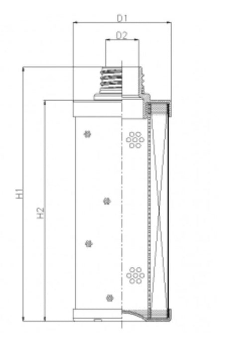 WG1074 hydraulic filter element