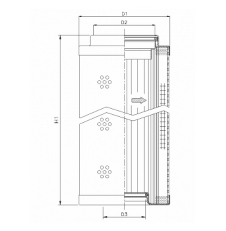 WG1078 hydraulic filter element