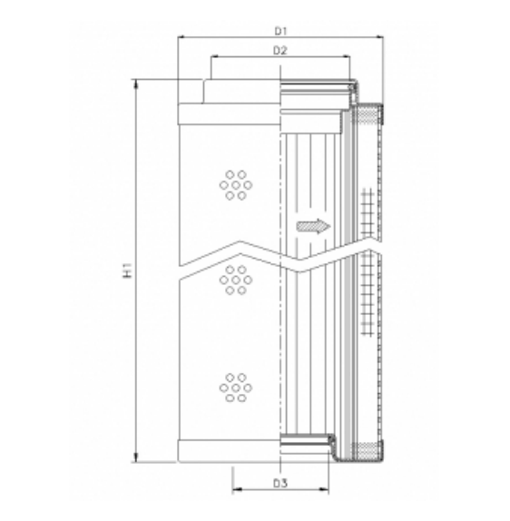 WG1078 hydraulic filter element