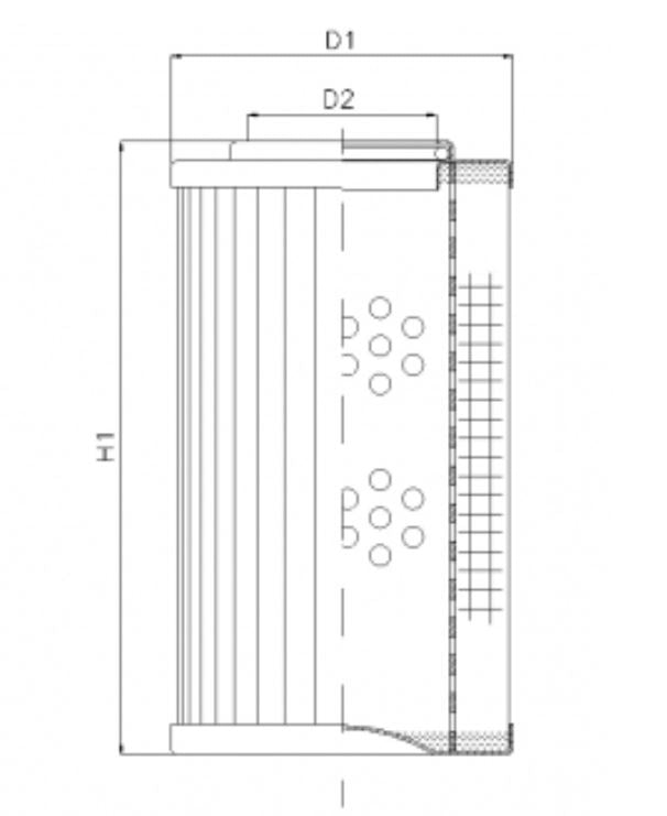 WG1093 filter element for pressure filter